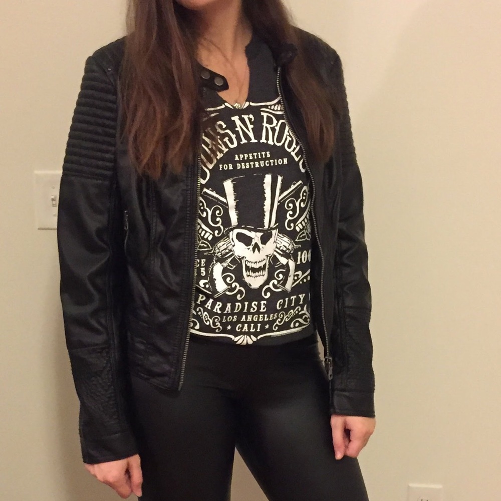 Ci Sono by Cavalini Vegan Leather Jacket